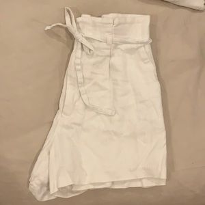 Abercrombie White Linen Shorts